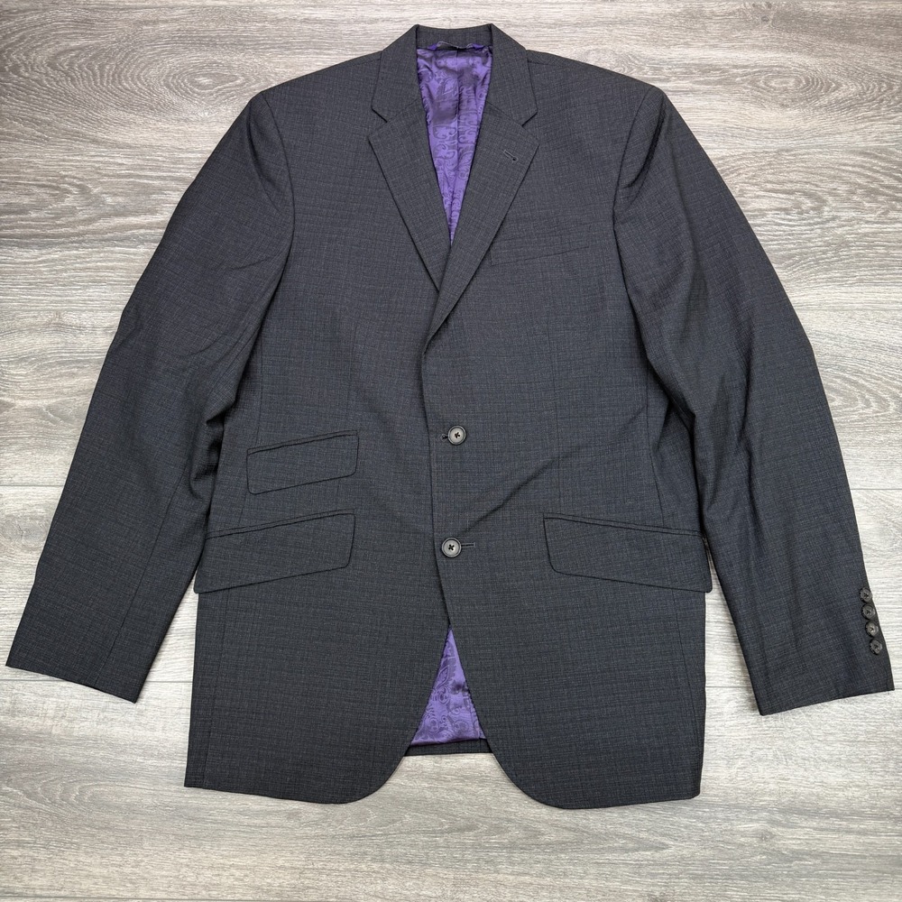 Ted Baker Endurance Blazer Mens 40R Charcoal Gray Wool Sport Coat Jim CT Jacket